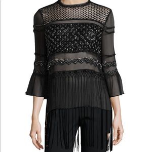 Elie Tahiti Aislin Fringe Top